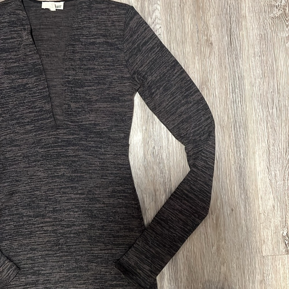 Aritzia Wilfred Free Abby Plunge V Neck Long Sleeve Midi Dress - Picture 7 of 16